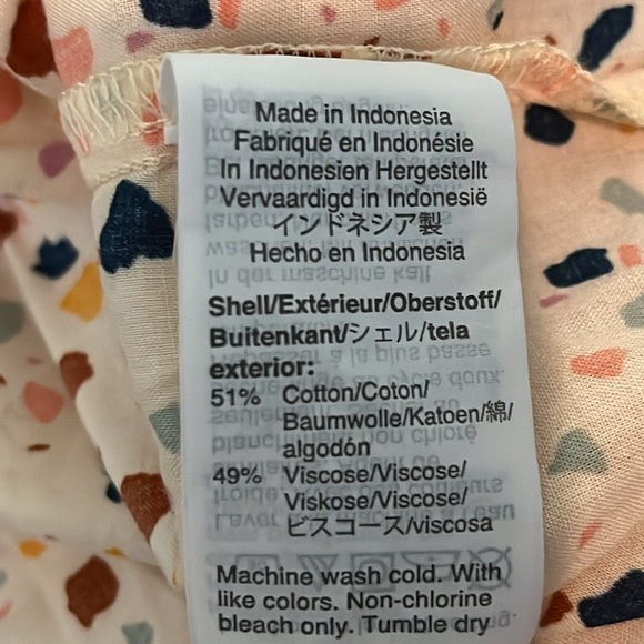 Madewell | Twist Knot Tie-Front Cami Top in Terrazzo Confetti Print Size 12 - Picture 11 of 11